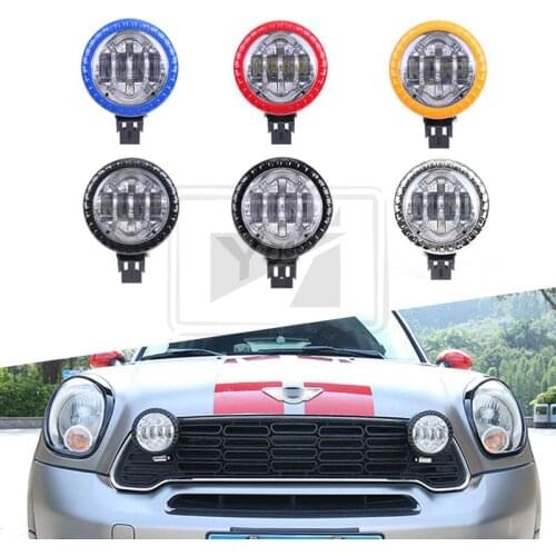 YaaGoo For Mini Cooper F55 F56 R60 R61 R53 R54 R55 R56 Metal Front Grille Pull lamp LED