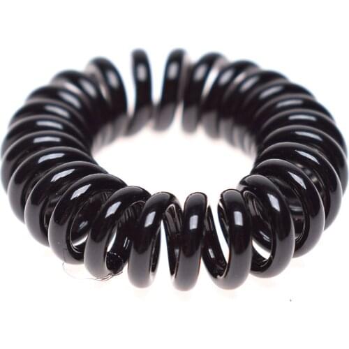 10 PCS Black Telephone Wire Line Elastic Bands For Hair Ties Scrunchy Spring Rubber Band Gum Hair Accessories Hair Rubber Rope