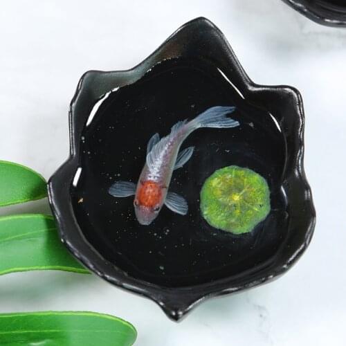 Cultural And Creative Handmade Resin Painting Hand-Painted Koi 3D Stereo Ornament Gift Spot