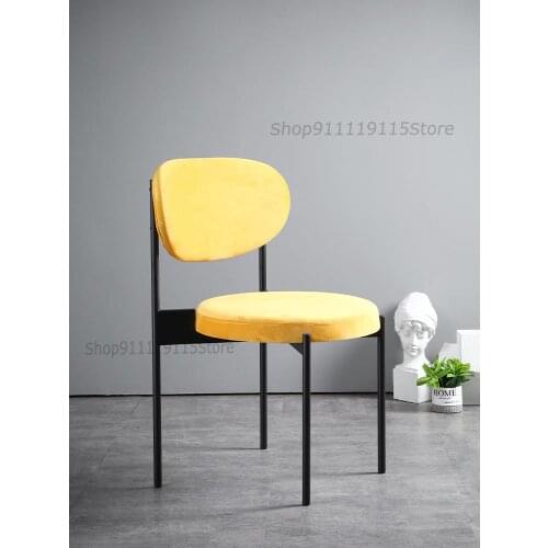 Nordic Style Light Luxury Dining Chair Family Modern Simple Net Red Back Stool Simple Postmodern Iron Chair