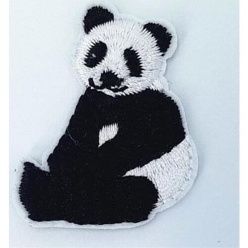 Clothing diy embroidery animal badge iron on patch deal with it panda patches for clothe badges stickers fabric free shipping