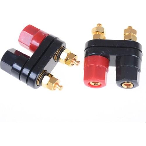 One Piece Double Gold-plated Terminal For 4 Mm Banana Plug Power Amplifier Speakers
