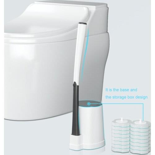 Disposable Toilet Brush Set No Dead Corner Toilet Brush Cleaning Brush Hole Free Wall Hanging Toilet Brush Long Handle