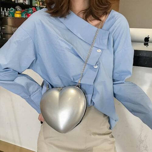 New Women Zipper Heart-shaped Crossbody Bag Simple Fashion Shoulder Bag Famous Brand Designer Bags 2020 Fashion