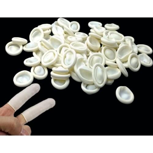 100pcs 100 Pcs Disposable Fingertips Protector Gloves Rubber Non-slip Finger Cover Cots Finger Cots Sets Fingertips Dropshippin