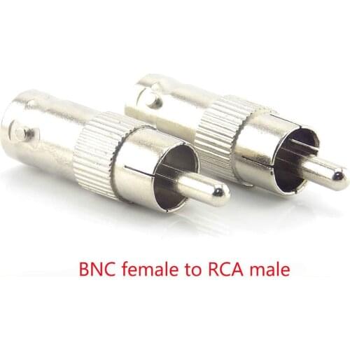 2/5/10Pcs BNC Female Connector to Female BNC Male to Male RCA Female BNC female to RCA Male Adapter Plug for System CCTV Camera