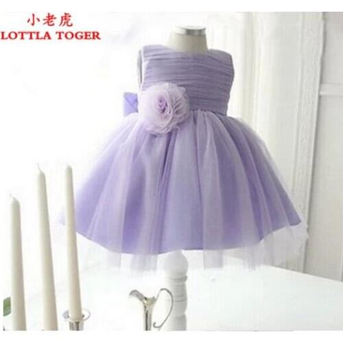 1 year old Baby Girl Dress Vintage Princess Big Bow Girls Lace Flower Dresses Events Kids Clothes Babies Baptism Birthday Dress