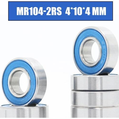 MR104RS Bearing 4*10*4 mm 10PCS ABEC-3 Hobby Electric RC Car Truck MR104 RS 2RS Ball Bearings MR104-2RS Blue Sealed
