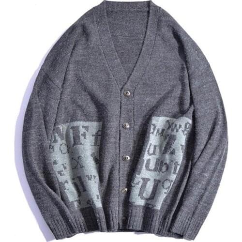 Plus Size Knit Casual Coat Mens Cardigan Sweater Tide Loose Knitted Overcoat Knitwear Tops Jacket Outerwear Autumn Clothes