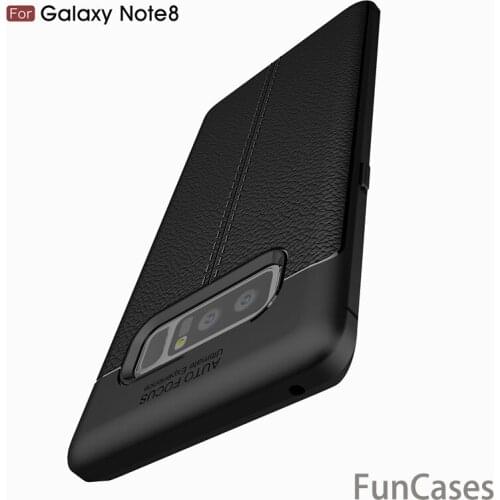 Luxury PU Leather Case For Samsung Note 8 Slim Soft TPU Protective Back Cover Silicone Case For Samsung Galaxy Note8 Phone Shell