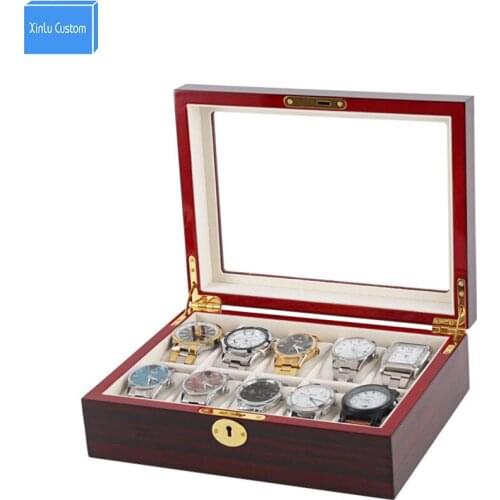 Luxury 10 Grids Home Household Collect Box for Storage Jewelry/Accessories/Watch Storage&Display Box Watch Case for Brand Watch