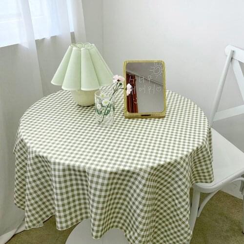Korean Style Tablecloth Plaid Table Cloth Rectangle Dining Desk Cover Photo Background Cloth Beach Picnic Blanket Mat Home Decor