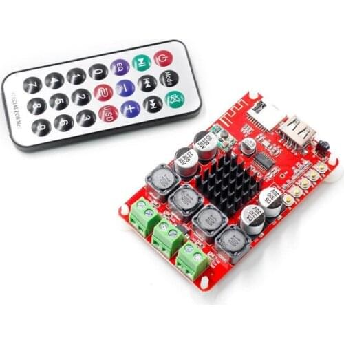 TPA3116 50W+50W Bluetooth Receiver Digital Audio Amplifier Board TF card U-disk Player FM Radio with Remote Controller