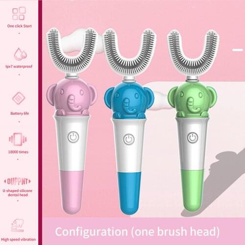 Childrens Toothbrush Waterproof U-shaped Brush Head Electric Toothbrush Teeth Kids Cleaning Tools зубная щетка Tooth Brush