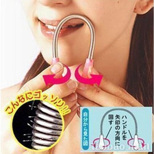 1pcs Facial Hair Remover Tools Spring Stick Epilator Girl Face Beauty Stainless Steel Hair Removal