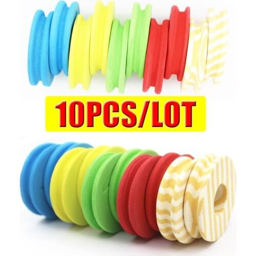 10PCS Fishing Foam Line Spools for Fishing lines String Bobbin Round Shaped Foam Hook Line Storage Spools Tool Kits
