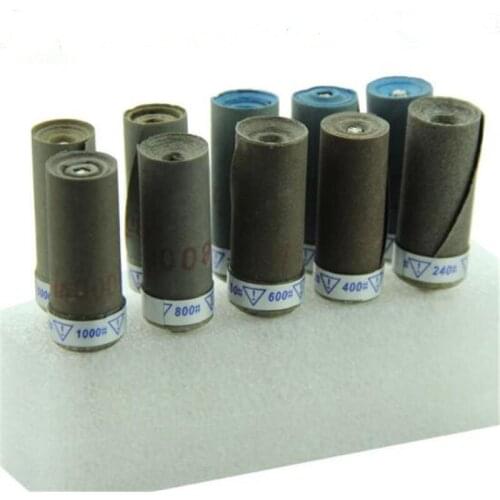 100 Pieces/Lot High Quality Cylindrical Shaped Abrasives Sandpaper With Mandrel Polishing Metal jewellery Stone Bone Ceramic