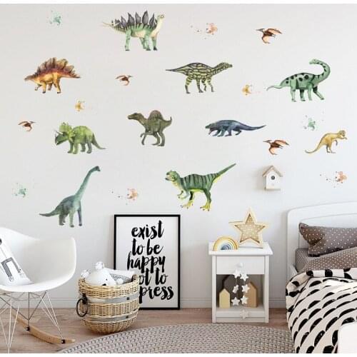 2021 Cartoon Dinosaur Animal Wall Sticker DIY for Children Room Kindergarten Classroom Dormitory Creative Decorative Stickers