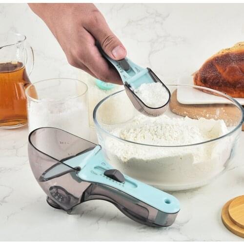2021 Adjustable Measuring Spoons Suit Baking Originality Tool Seasoning Spoon 2/1piece Set With Scale Plastic Measuring Spoons