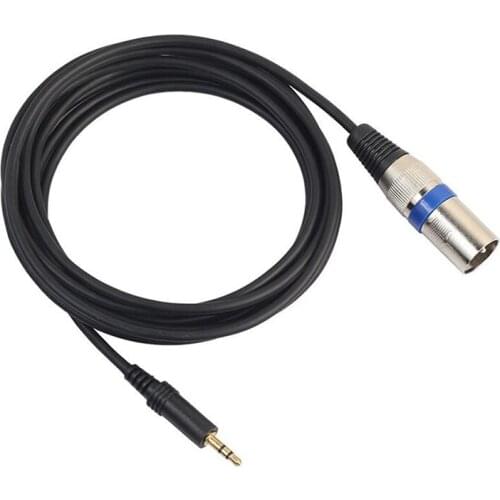 3.5mm Stereo Jack Plug To 3 Pin XLR Male Cable Microphone Audio Record