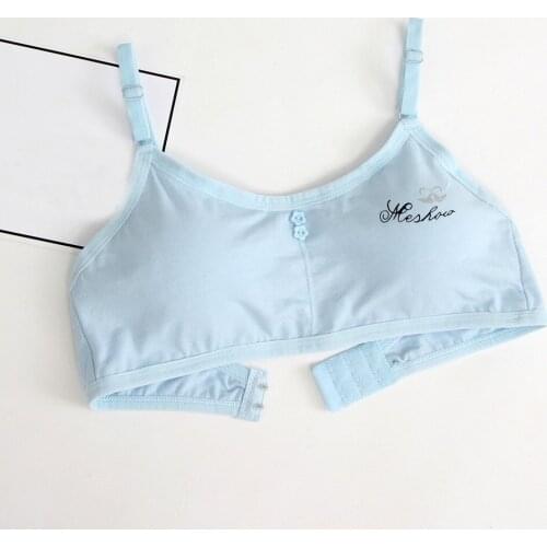 30#Cotton Kids Sports Bra Push Up Running Bra Tops Girls Full Cup Seamless Underwear Training Puberty Bra Sports Yoga Gym Bra
