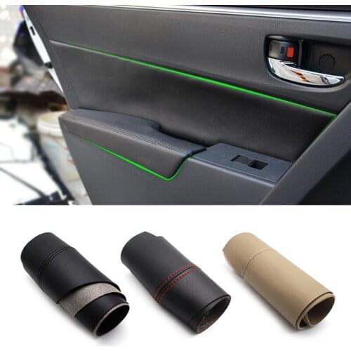 For Toyota Corolla 2014 2015 2016 2017 4pcs Microfiber Leather Interior Door Panels Guards / Door Armrest Panel Cover Trim