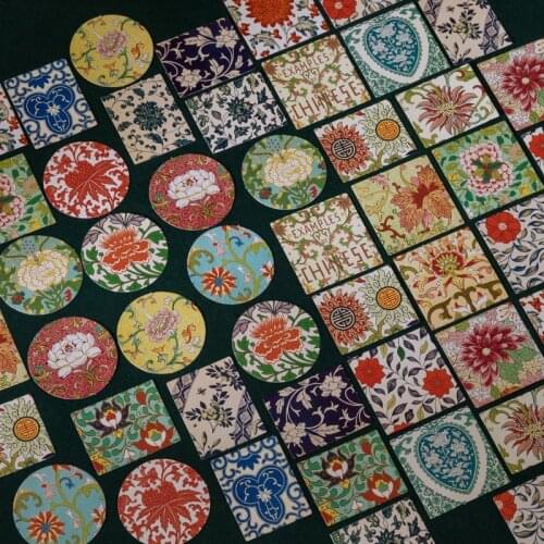 46 Pcs Flowers Decorative Adhesive Sticker Craft Scrapbooking Sticker Set For Diary Album Notebook Planner