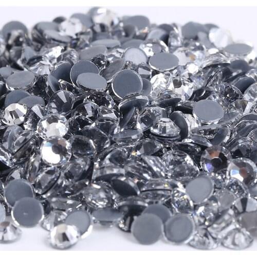 AAAA+ Best Quality Crystal Clear Hot Fix Rhinestone More Shiny Super Bright Hotfix Iron On Stones.SS4-SS40