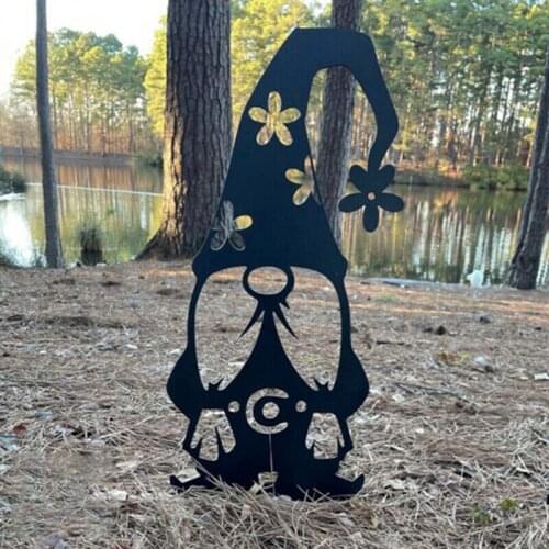 Acrylic branch goblin garden ornament decoration cute standing silhouette for home garden yard outdoor decoration ground logo