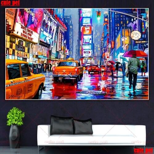 Diamond Painting New York Plaza Full Drill 5D city View DIY Diamond Art Embroidery Cross stitch New Arrival Mosaic puzzle Decor