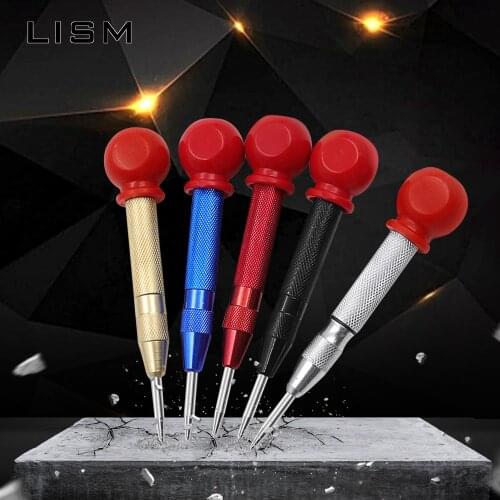 Automatic Center Pin Punch Drill Spring Positioner Pin Punch Drill Loaded Marking Starting Holes Hand Tools Drill For Wood&Glass