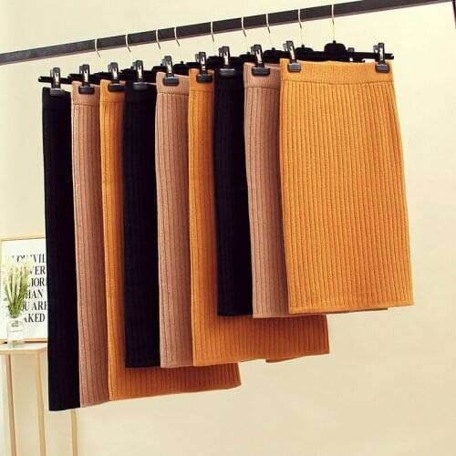 AYPLBGHN Knitted Pencil Skirts