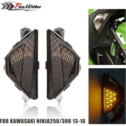 Free Shipping Motorcycle Accessories Front Turn Signals Blinker Indicator Led Light Lamp For Kawasaki NINJA250/300 2013-2016