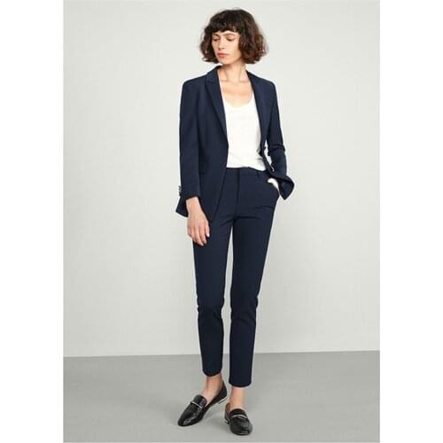 Black Women PantSuits for Women Plus Size Custom Made Ladies Pantsuit Blazer+Pants for Work Pantsuit for Wedding Party