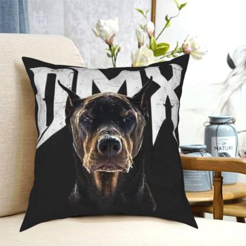 DMX Rapper With Dogs Pillowcase Printing Polyester Cushion Cover Decoration Throw Pillow Case Cover Home Zipper 40*40cm