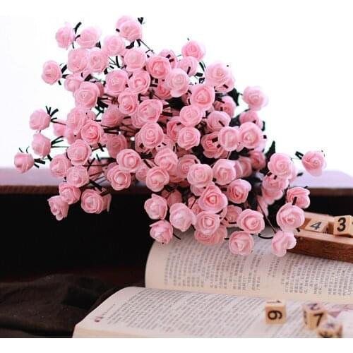 15 Heads/bouquet Artificial Flower PE Rose DIY Wedding Decoration Home Christmas Decor Flowers Rose Gift Party Supplies