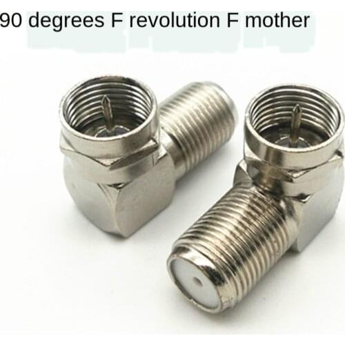 Cable Television Joint Inch Curved F Head Right Angle Inch F Head F Revolution F Female Connector F Revolution Female 90 Degrees