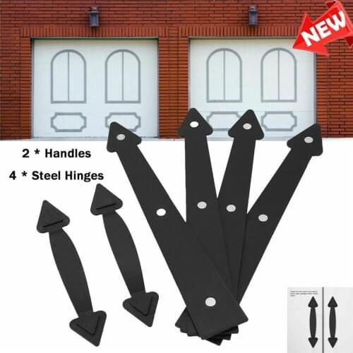 Magnetic Garage Door Decorative Hardware Arrow Style Hinges Handles Carriage House Hinges Handles Kit