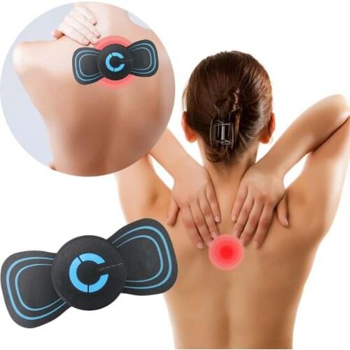Mini Electric Neck Massager Portable Cervical Massage Stickers Meridian Convenient Intelligent Massager Muscle Relief Pain