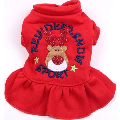 New Dog Cat Christmas Dress Hoodie Elk Design Pet Puppy Coat Jacket for Dogs Cats Small Medium