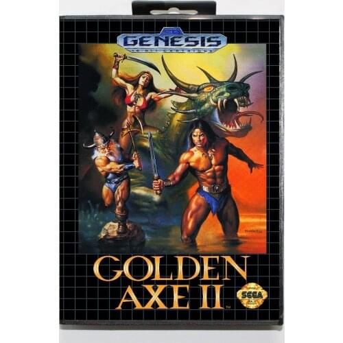 New 16 bit MD game card - golden axe II with Retail box For Sega genesis system