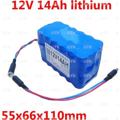 12v 14ah rechargeable battery 12v lithium battery for remote control bait fishing boat rc lure fish boat audio equipment+charger