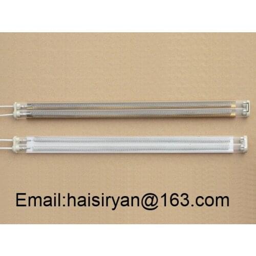Half gold layer 11x23mm twin tube IR medium-wave emitters halogen heater quartz infrared heating light bulbs system