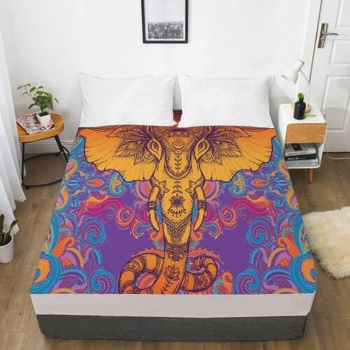 Elastic fitted sheet bed sheet With An Elastic Band 150x200/180/200/160x200 Mattress Cover Bed cover 1pc Bohemian like