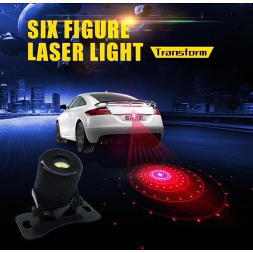 Anti Collision Car Laser Fog Light 6 Patterns 360 Degree Rotation Tail Led Lamp Waterproof Parking Signal Warning Light Car S