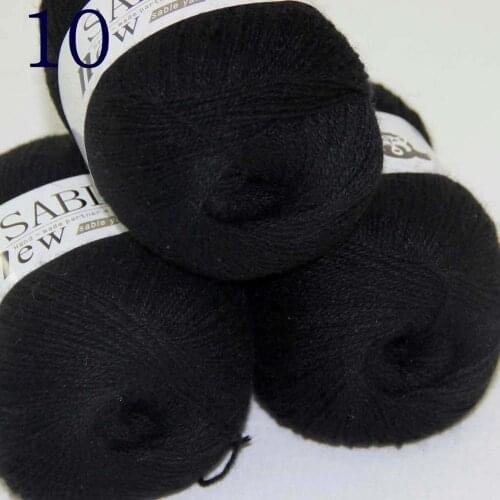 Sale Super Soft Pure 3X50gr Sable Cashmere Wrap Shawls Hand Knitting Wool Crochet yarn Black 243-10-3