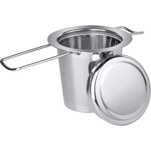 Tea Diffuser Suitable for Loose Tea Stainless Steel Teapot Large Capacity Perfect Size Double Handle Tea Strainer