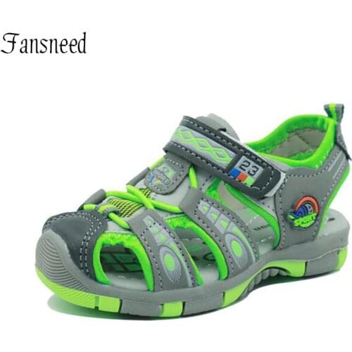 Boys sandals children summer non-slip toddler shoes American Anti Kick beach sandals size 20 to size 31
