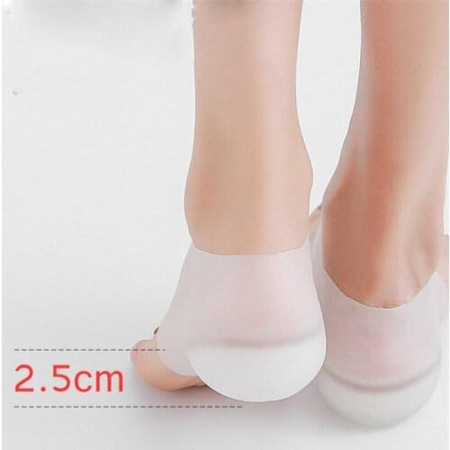 Silicone Invisible Height Increase Insole 1.5CM 2.5CM 3.5CM Lift New Upgrade Soft Socks Shoes Pad for Men Women Taller Cushion