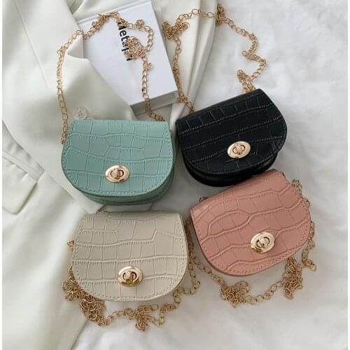 Retro Stone Pattern Women Messenger Handbags PU Leather Travel Street Casual Solid Shoulder Bags Mini Flap Saddle Handbags Purse